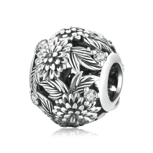 (kép) PANDORA típusú Dombornyomott virágok Charm - SCC2097