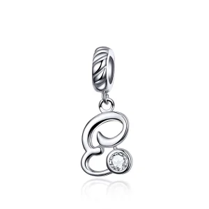 PANDORA típusú e betű függő charm - SCC1183-E (kép) PANDORA típusú e betű függő charm - SCC1183-E