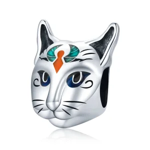 (kép) PANDORA típusú egyiptom - macskaisten bastet charm - SCC1859