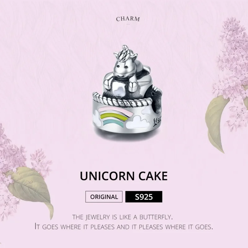 (kép) PANDORA típusú egyszarvú torta charm - SCC1311 - Megtekintés 2