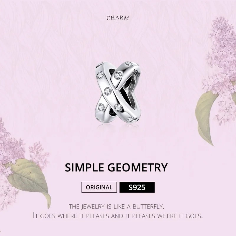 (kép) PANDORA típusú egyszerű geometria charm - SCC1515 - Megtekintés 6