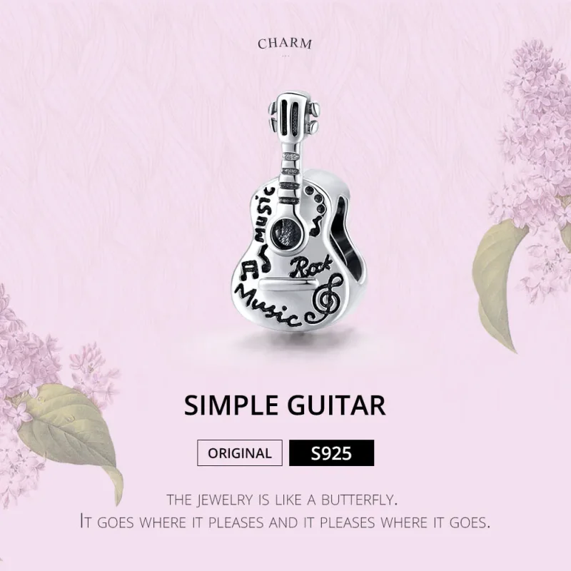 (kép) PANDORA típusú egyszerű gitár charm - SCC1708 - Megtekintés 6