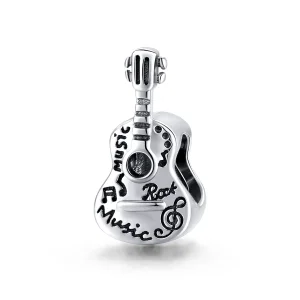 (kép) PANDORA típusú egyszerű gitár charm - SCC1708