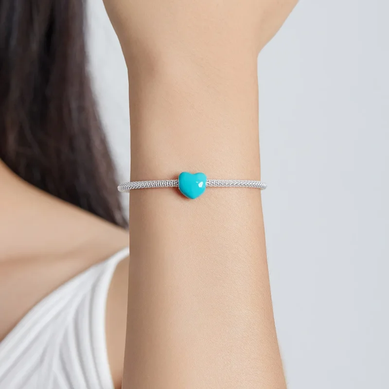(kép) PANDORA típusú Egyszerű szerelem Charm - SCC1986-BU - Megtekintés 5