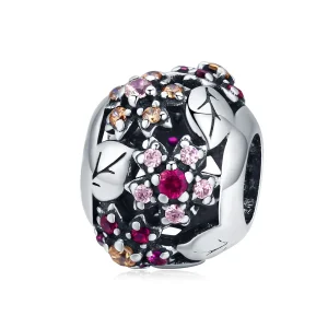 (kép) PANDORA típusú elegáns cseresznyevirág charm - SCC1446