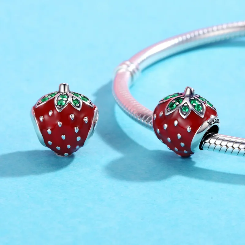 (kép) PANDORA típusú eper charm - SCC369 - Megtekintés 5