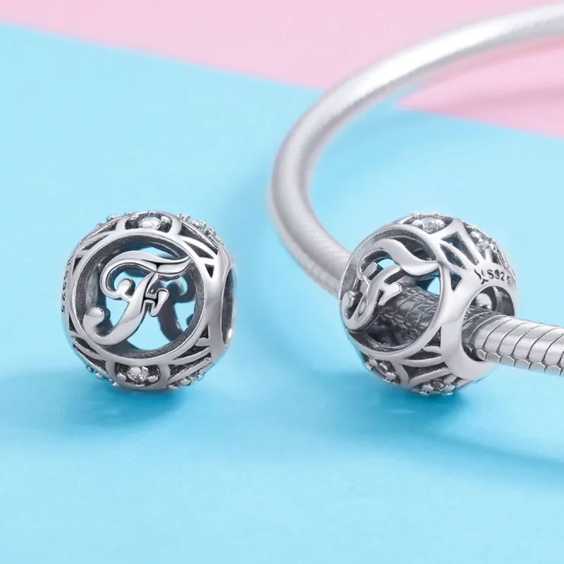 (kép) PANDORA típusú F betű Charm - SCC738-F - Megtekintés 3