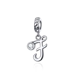 PANDORA típusú f betű függő charm - SCC1183-F (kép) PANDORA típusú f betű függő charm - SCC1183-F