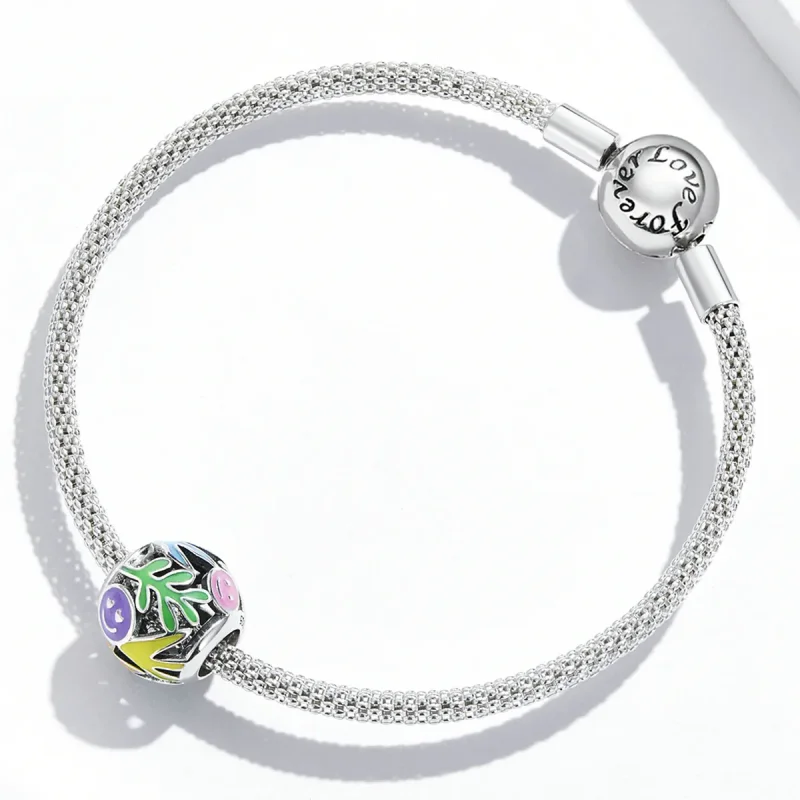 (kép) PANDORA típusú Fű Smiley Charm - SCC2163 - Megtekintés 3