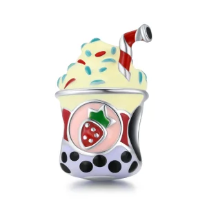(kép) PANDORA típusú Fagylalt tej tea Charm - SCC1947