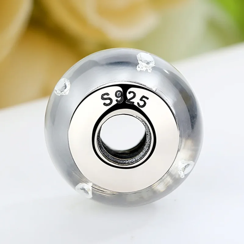 (kép) PANDORA típusú Fehér Murano üveg Charm - SCZ002 - Megtekintés 4