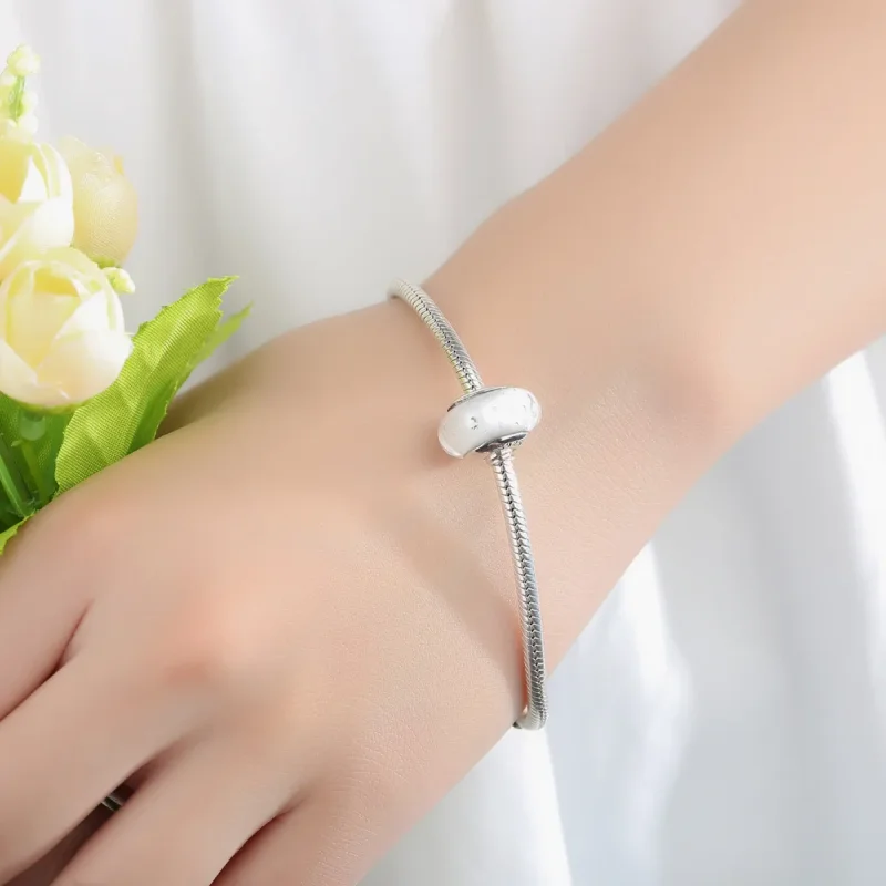(kép) PANDORA típusú Fehér Murano üveg Charm - SCZ002 - Megtekintés 6
