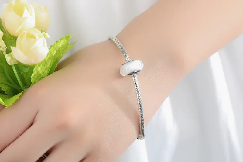 (kép) PANDORA típusú Fehér Murano üveg Charm - SCZ002 - Megtekintés 9