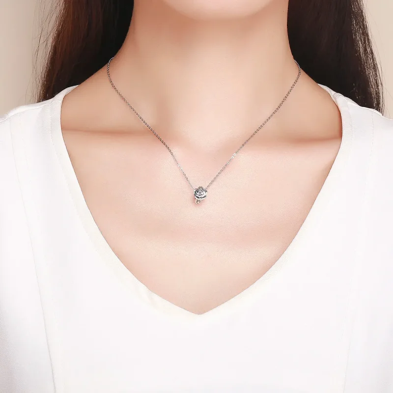 (kép) PANDORA típusú fehér rózsa charm - SCC1101 - Megtekintés 5