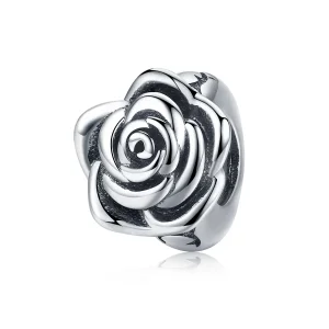 (kép) PANDORA típusú fehér rózsa charm - SCC1101
