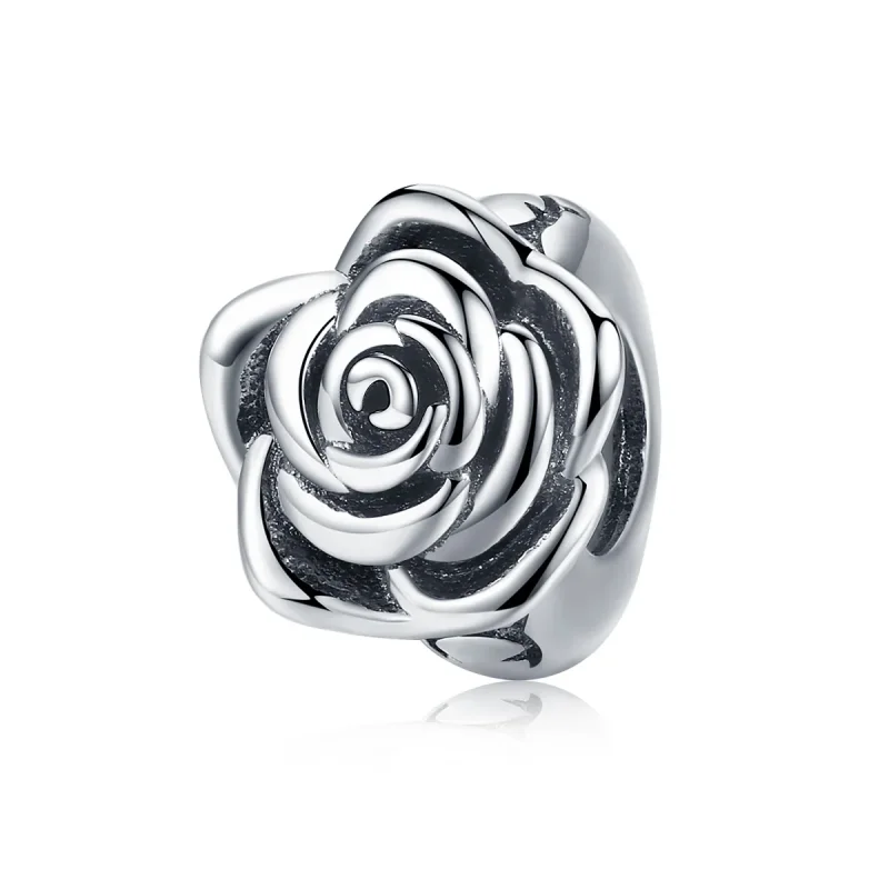 (kép) PANDORA típusú fehér rózsa charm - SCC1101