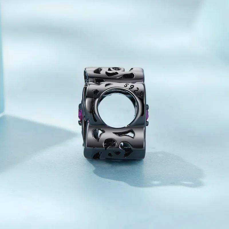 (kép) PANDORA típusú Fekete rózsa Charm - SCC2380 - Megtekintés 3