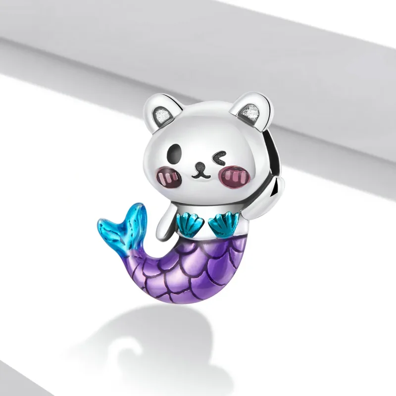 (kép) PANDORA típusú Fishtail medve Charm - SCC2132 - Megtekintés 2