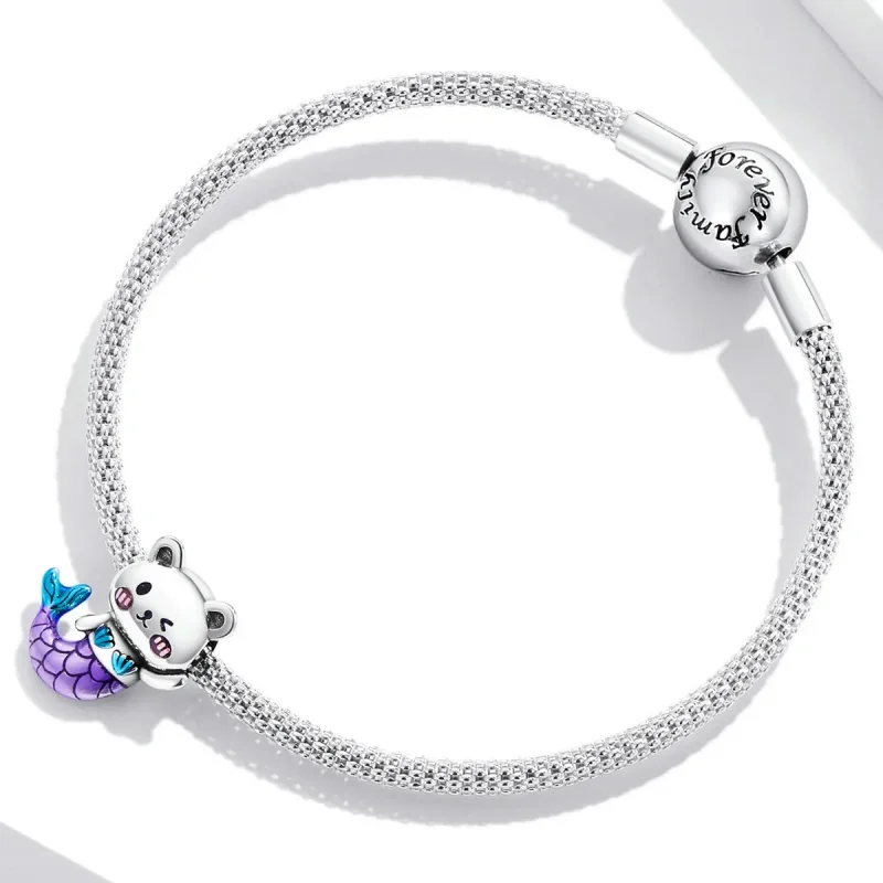 (kép) PANDORA típusú Fishtail medve Charm - SCC2132 - Megtekintés 3