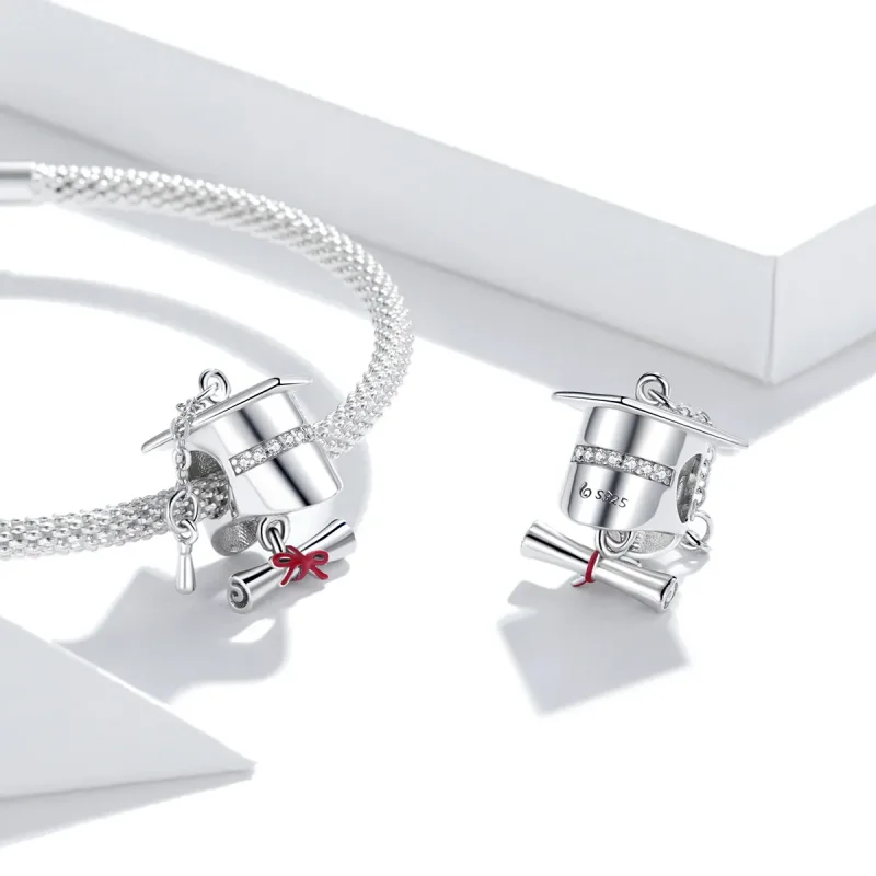 (kép) PANDORA típusú főiskolai érettségi sapka charm - BSC357 - Megtekintés 4