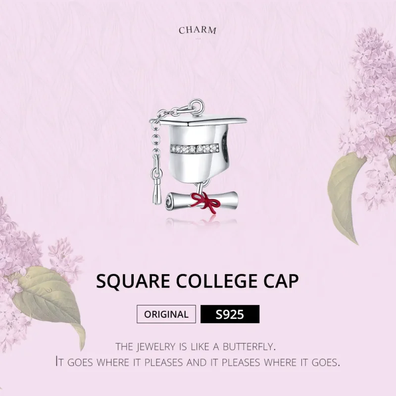 (kép) PANDORA típusú főiskolai érettségi sapka charm - BSC357 - Megtekintés 6