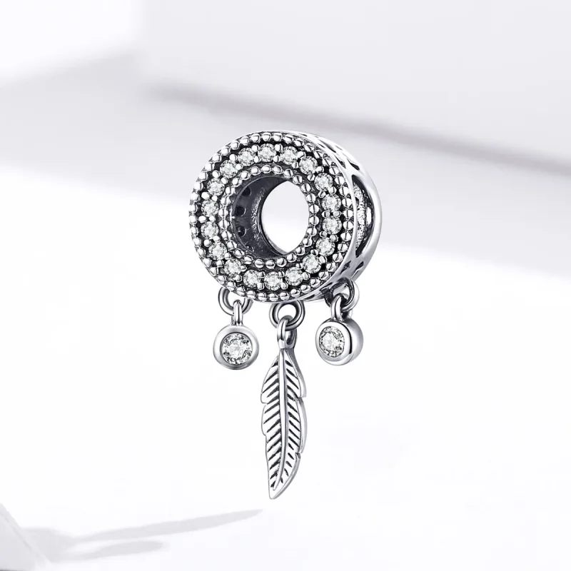 (kép) PANDORA típusú fényes madártoll charm - SCC1550 - Megtekintés 3