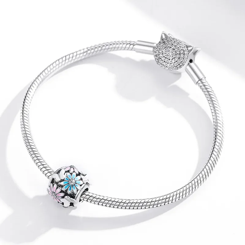 (kép) PANDORA típusú fényes százszorszépek charm - SCC1837 - Megtekintés 3