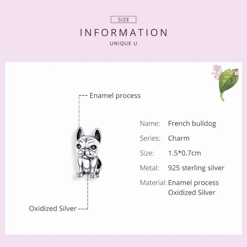 (kép) PANDORA típusú francia bulldog charm - SCC1306 - Megtekintés 3