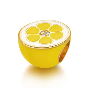 (kép) PANDORA típusú friss citrom charm - SCC1590
