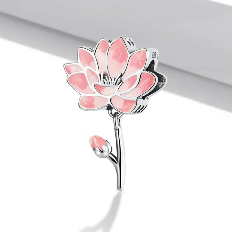 (kép) PANDORA típusú Friss lótusz Charm - SCC2157 - Megtekintés 2