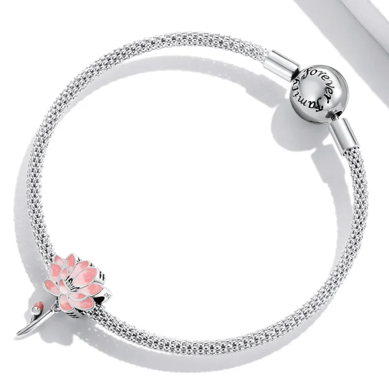 (kép) PANDORA típusú Friss lótusz Charm - SCC2157 - Megtekintés 3