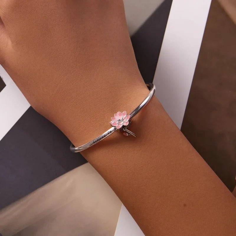 (kép) PANDORA típusú Friss lótusz Charm - SCC2157 - Megtekintés 5