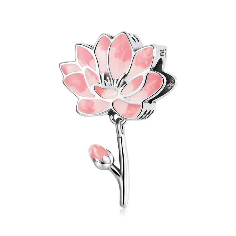 (kép) PANDORA típusú Friss lótusz Charm - SCC2157