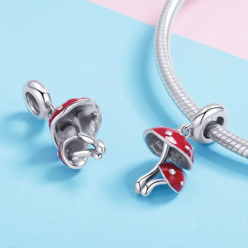 (kép) PANDORA típusú gomba függő charm - SCC1060 - Megtekintés 4