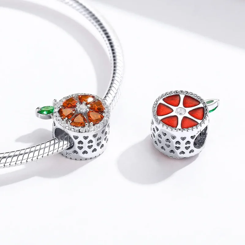 (kép) PANDORA típusú grapefruit charm - SCC1277 - Megtekintés 4