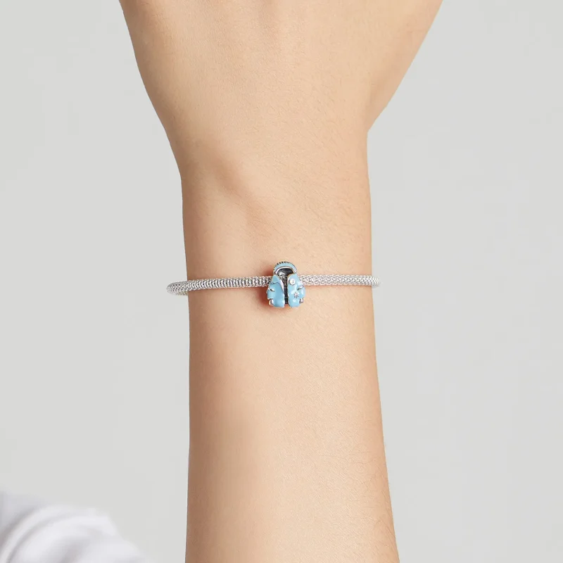 (kép) PANDORA típusú Égszínkék kabát Charm - SCC1999 - Megtekintés 5