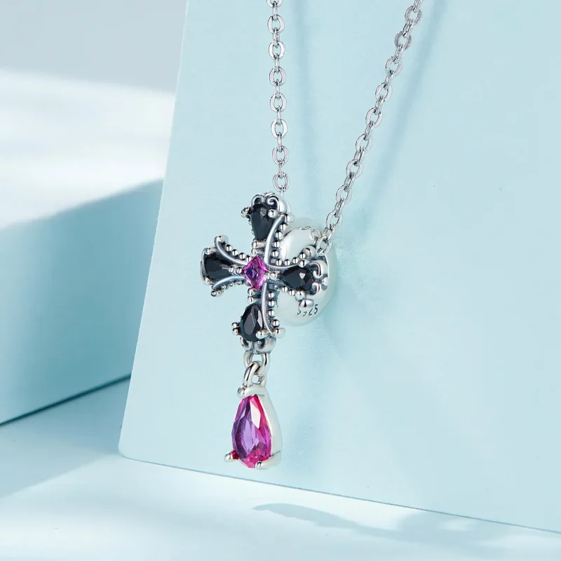(kép) PANDORA típusú Gótikus kereszt spacer charm - SCC2381 - Megtekintés 2