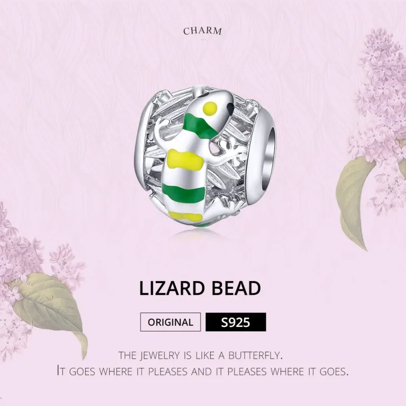 (kép) PANDORA típusú gyík charm - BSC199 - Megtekintés 6