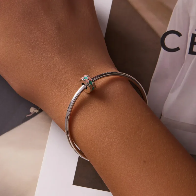 (kép) PANDORA típusú Gyémánt rács Charm - SCC2165 - Megtekintés 5
