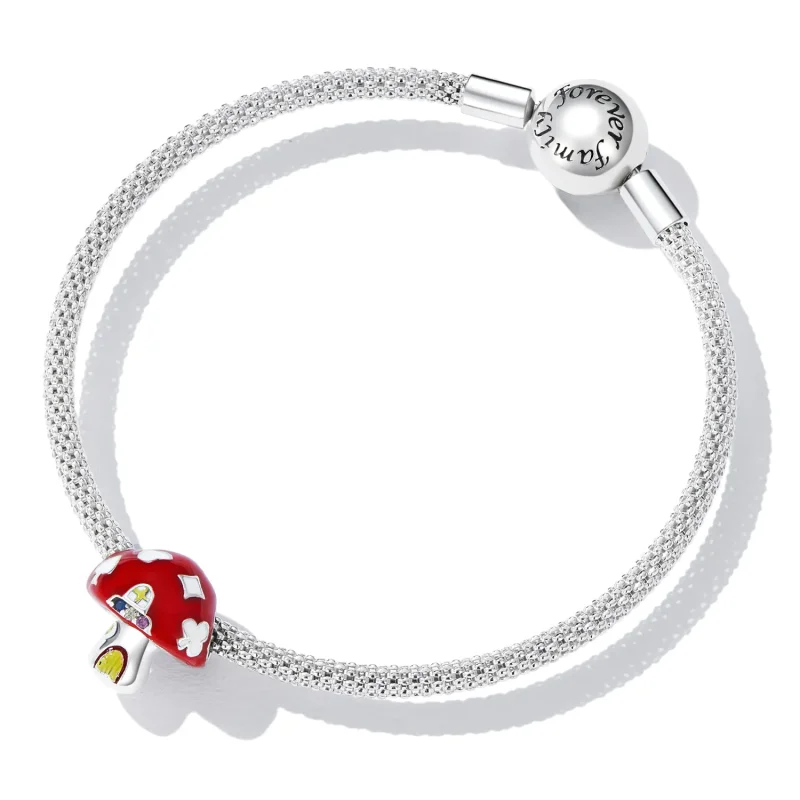 (kép) PANDORA típusú Gyönyörű gombaház Charm - SCC2246 - Megtekintés 5