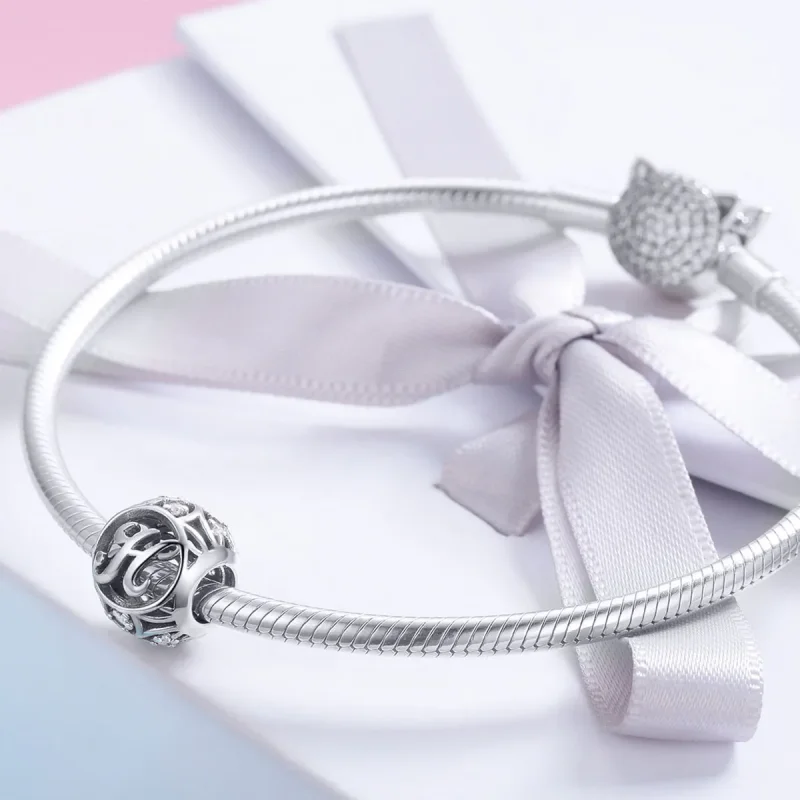 (kép) PANDORA típusú H betű Charm - SCC738-H - Megtekintés 4