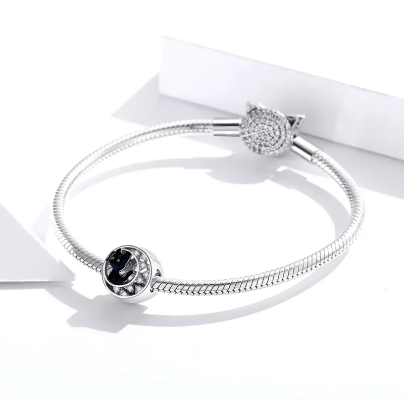 (kép) PANDORA típusú halloween fekete macska charm - BSC325 - Megtekintés 3