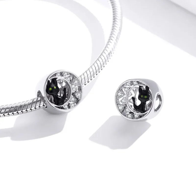 (kép) PANDORA típusú halloween fekete macska charm - BSC325 - Megtekintés 4