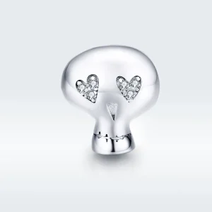 (kép) PANDORA típusú halloween koponya charm - SCC1362