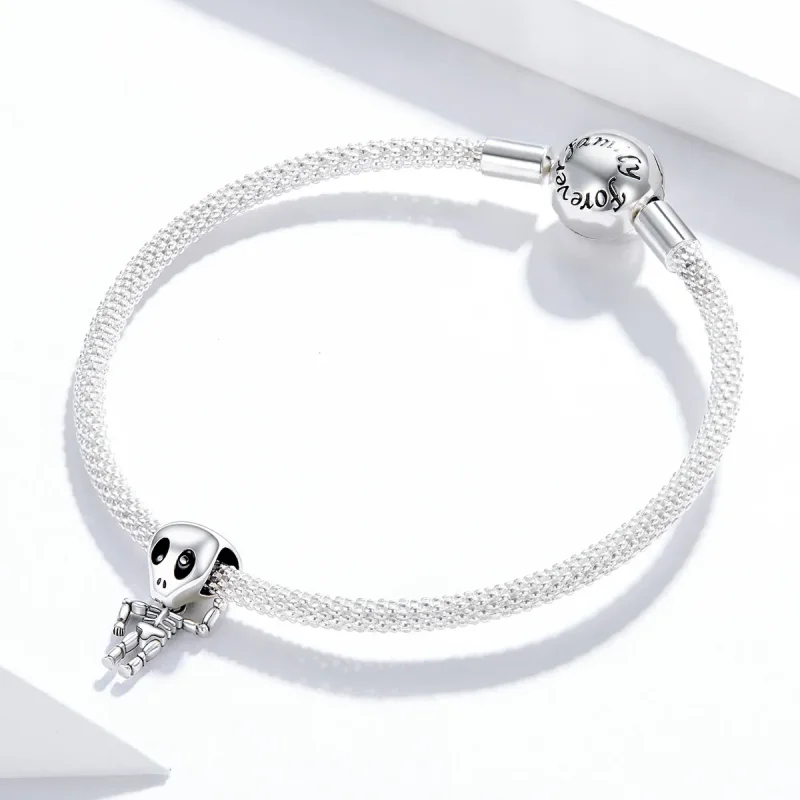 (kép) PANDORA típusú halloween koponya ember charm - SCC1617 - Megtekintés 3