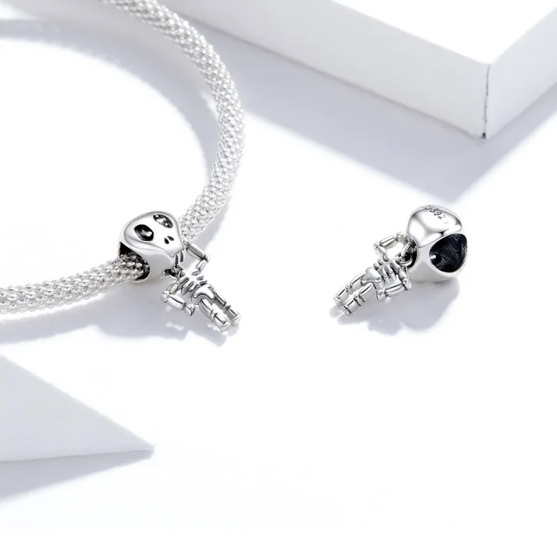 (kép) PANDORA típusú halloween koponya ember charm - SCC1617 - Megtekintés 4