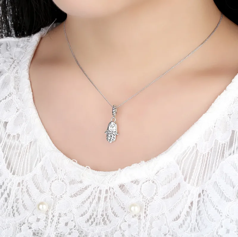 (kép) PANDORA típusú hamsa kéz függő charm - SCC031 - Megtekintés 2