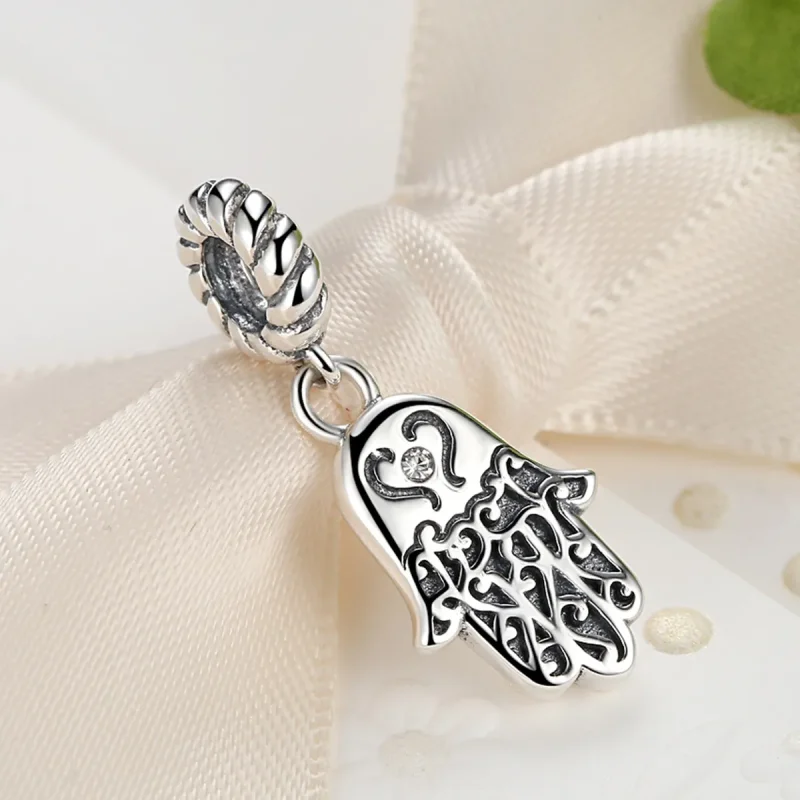 (kép) PANDORA típusú hamsa kéz függő charm - SCC031 - Megtekintés 3