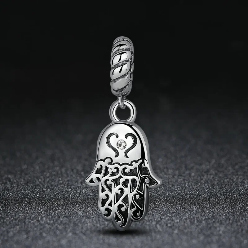 (kép) PANDORA típusú hamsa kéz függő charm - SCC031 - Megtekintés 4