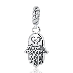 (kép) PANDORA típusú hamsa kéz függő charm - SCC031